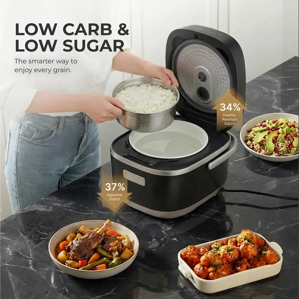 SRI CERA IQ |  Intelligent Ceramic IH Low Carb Grain Cooker
