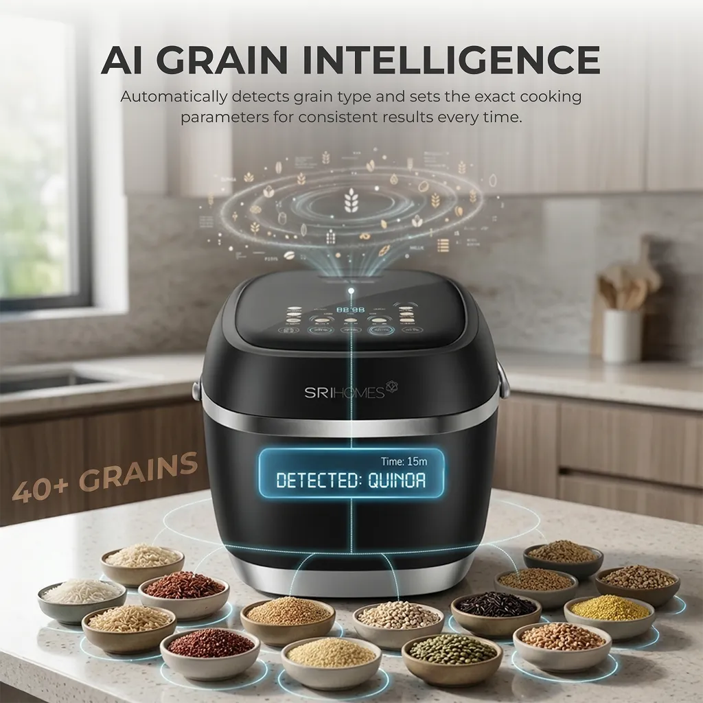 SRI CERA IQ |  Intelligent Ceramic IH Low Carb Grain Cooker