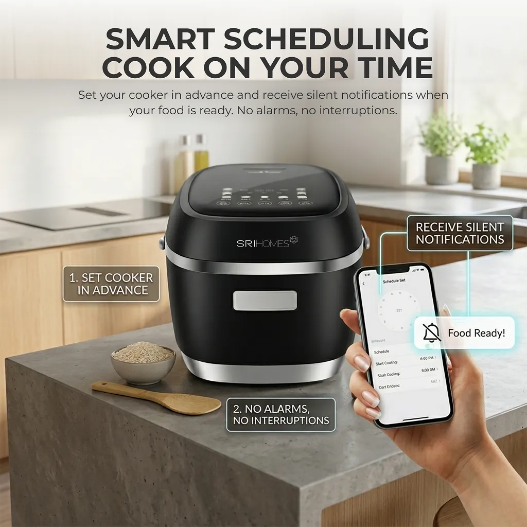 SRI CERA IQ |  Intelligent Ceramic IH Low Carb Grain Cooker