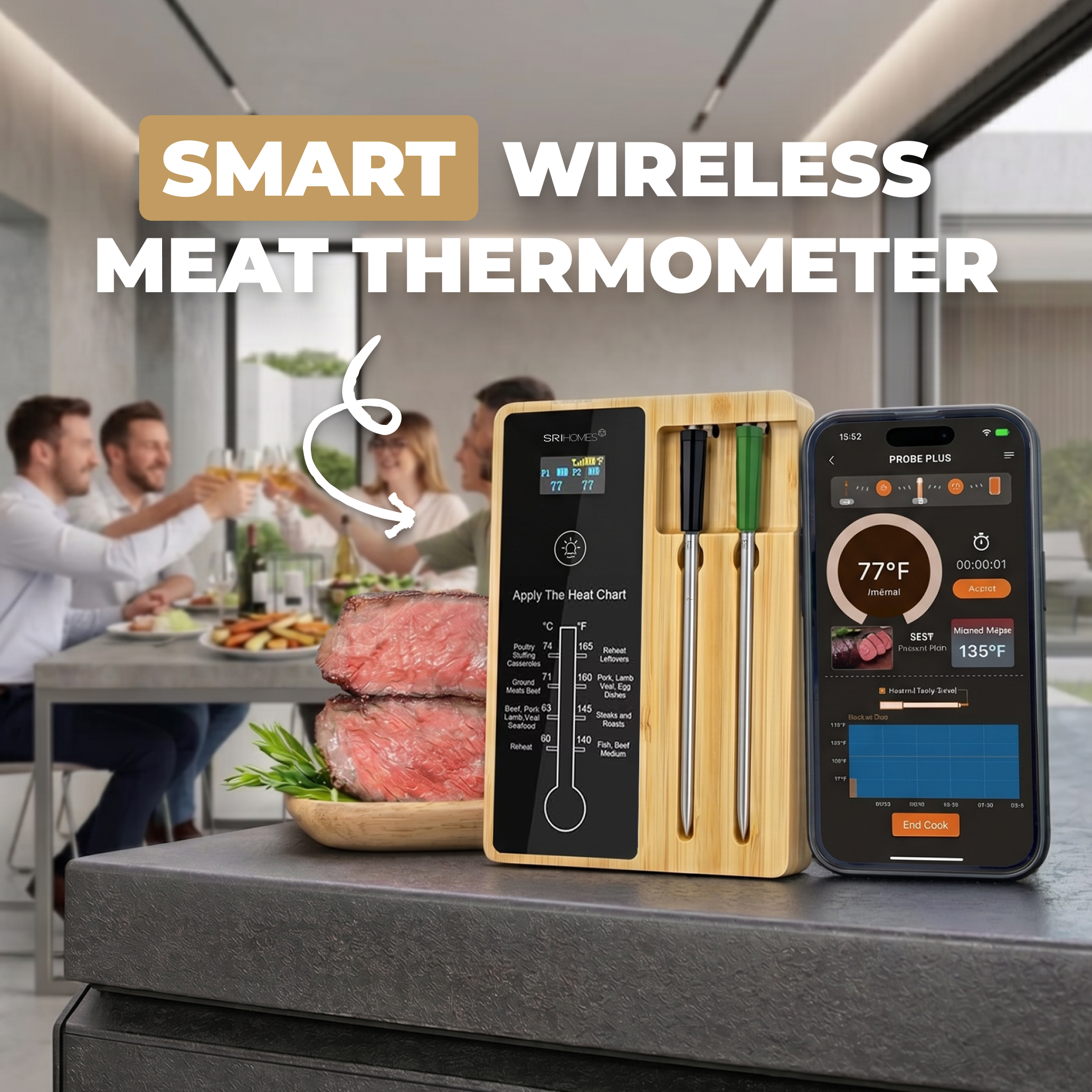 SRI CookSense™ Smart  Wireless Thermometer