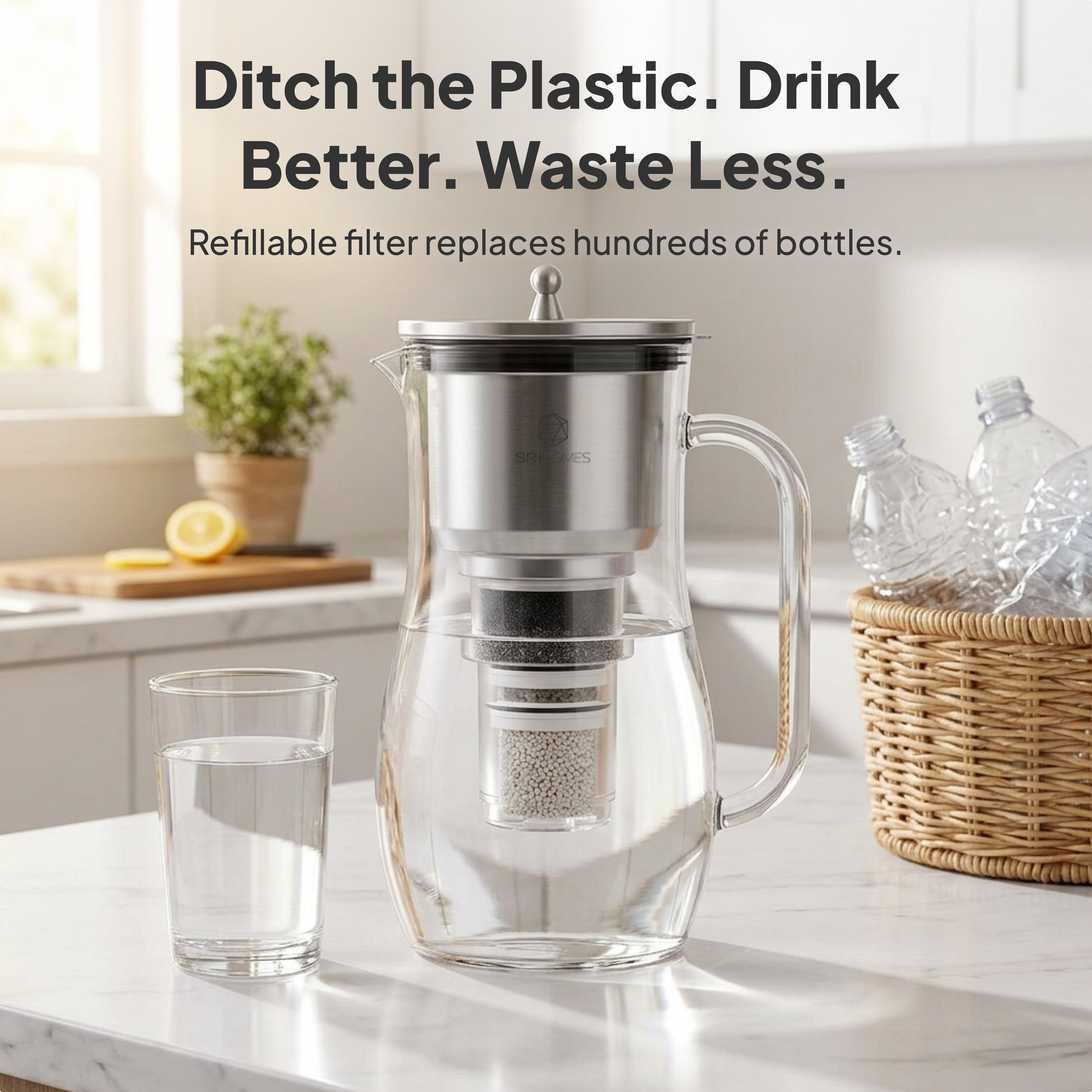SRI Homes Premium Filtered Water Pitcher